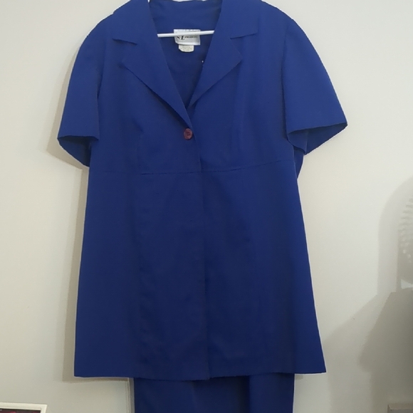 S.L. Fashions Dresses & Skirts - S.L. Fashions Royal Blue Dress Set   Short Sleeves Size 18 WP Formal